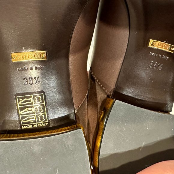 🌟 GUCCI WOMEN'S  BROWN SUEDE / SOFT NAPPA LEATHER BOOTS - Picture 4 of 7